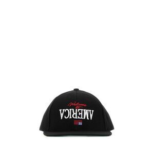 Willy Chavarria Men Black Canvas Baseball Cap